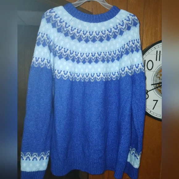 Blue Fair Isle Sweater By 99 Jane Street - Picture 6 of 6